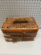 Load image into Gallery viewer, Triple Decker Jewelry Case (brown) 2 removable squash blossom trays
