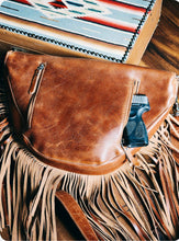 Load image into Gallery viewer, Cognac Cowgirl bumbag with fringe