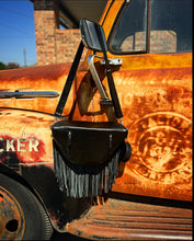 Load image into Gallery viewer, Black Cowgirl Bum bag w/fringe