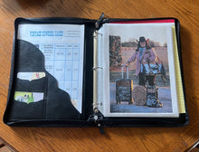 Load image into Gallery viewer, Black leather cowhide Portfolio