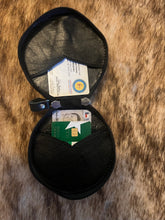 Load image into Gallery viewer, Black small round card pouch