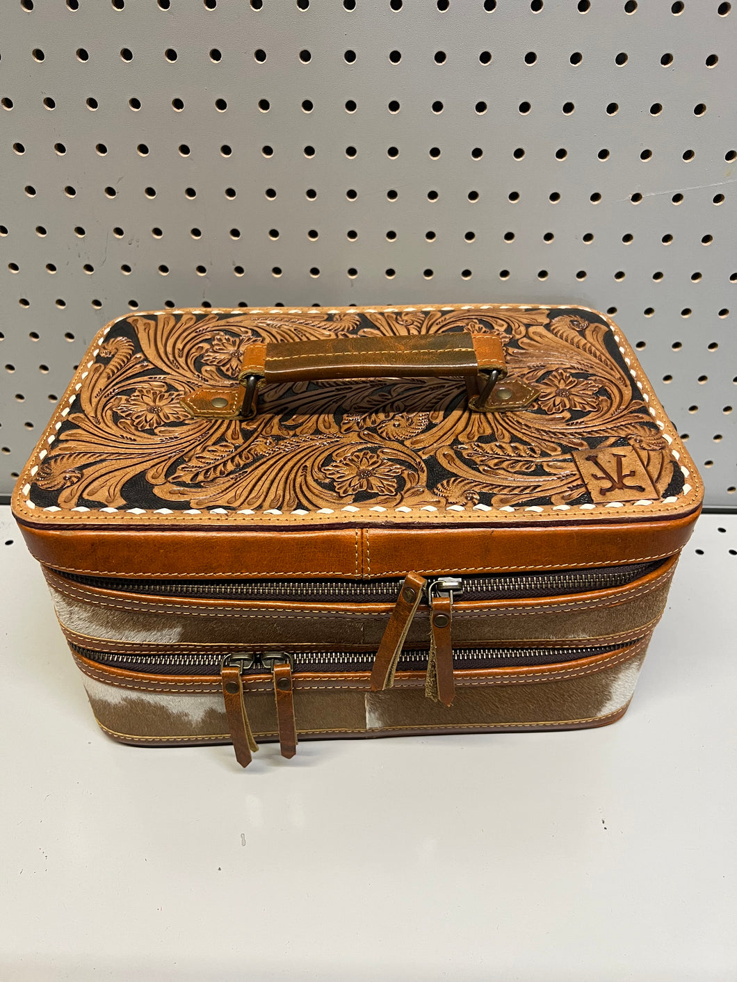 Triple Decker Jewelry Case (brown) 2 removable squash blossom trays