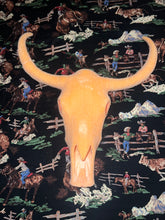 Load image into Gallery viewer, Orange flocked PVC longhorn
