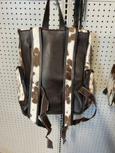 Load image into Gallery viewer, Large cowhide backpack (also perfect for diaper bag) .
