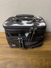 Load image into Gallery viewer, Double decker makeup case, chocolate leather
