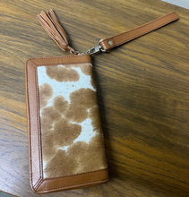 Load image into Gallery viewer, Cowhide brown leather wallet
