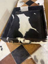 Load image into Gallery viewer, Cowhide tray, large black
