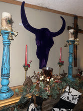 Load image into Gallery viewer, Purple flocked PVC longhorn
