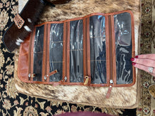 Load image into Gallery viewer, Hair on cowhide Hottamollie jewelry clutch brown
