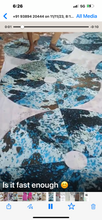 Load image into Gallery viewer, Turquoise acid wash cowhide tree skirt
