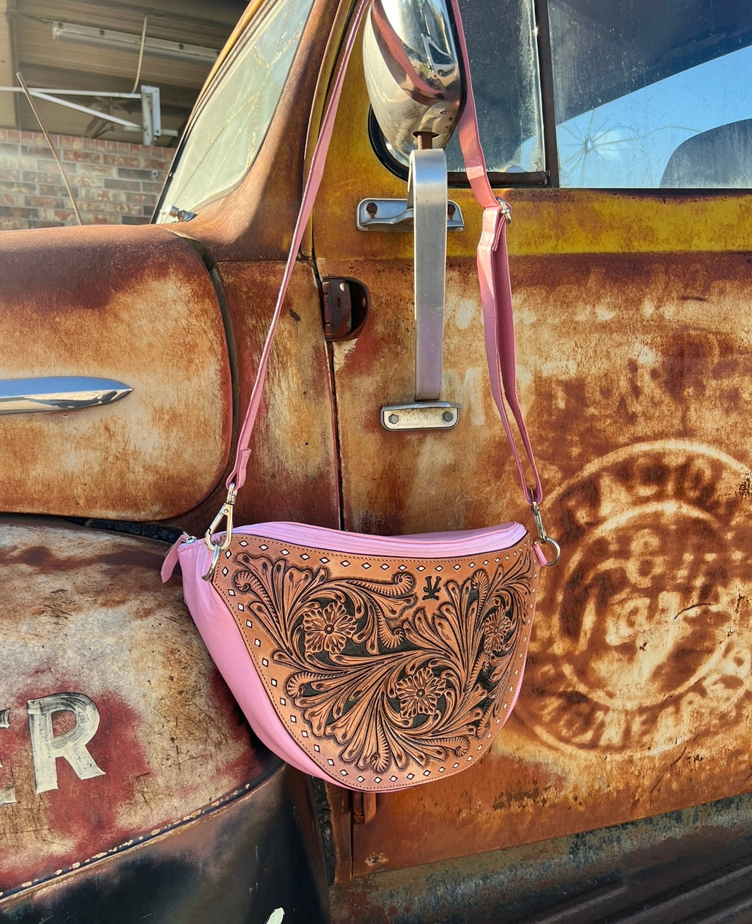 Bubblegum pink Cowgirl bum bag