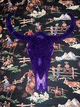 Load image into Gallery viewer, Purple flocked PVC longhorn
