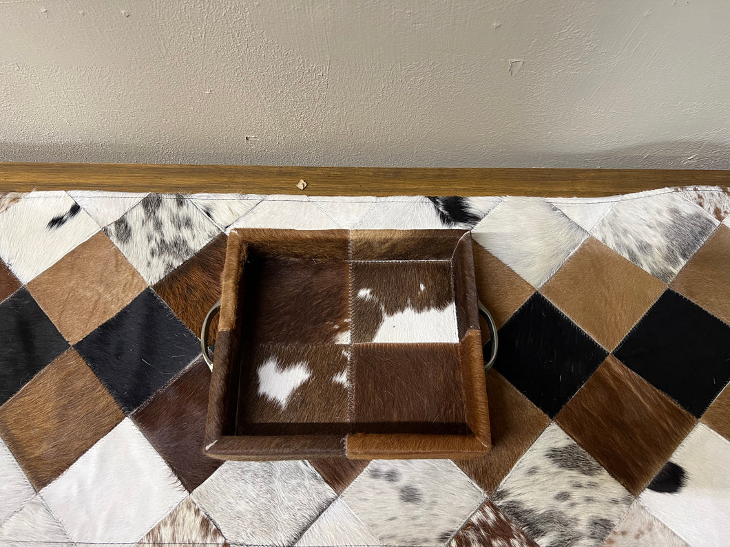 Small cowhide tray