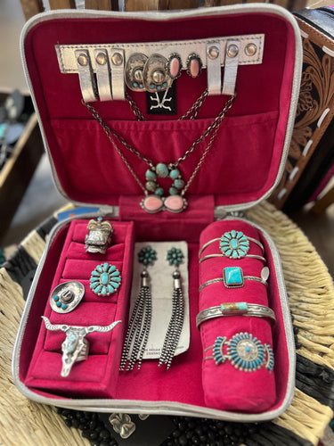 Black Double Decker jewelry case – Vintage Cowgirl Cases