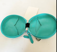 Load image into Gallery viewer, Turquoise round card pouch

