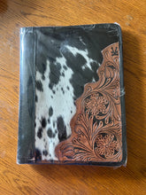 Load image into Gallery viewer, Black leather cowhide Portfolio
