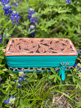 Load image into Gallery viewer, Turquoise cheetah mini plus jewelry case
